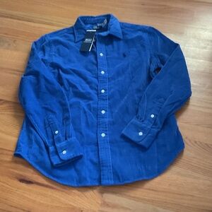 Ralph Lauren Men's Deep Blue Corduroy Shirt